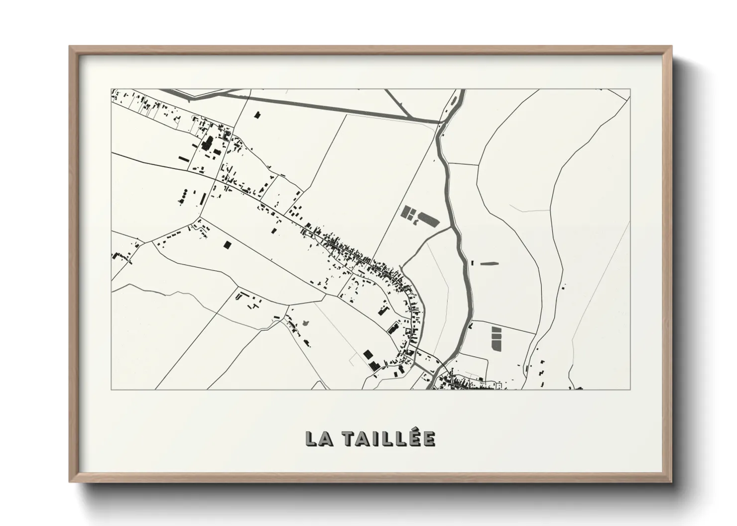 Une affiche de carte sur La Taillée