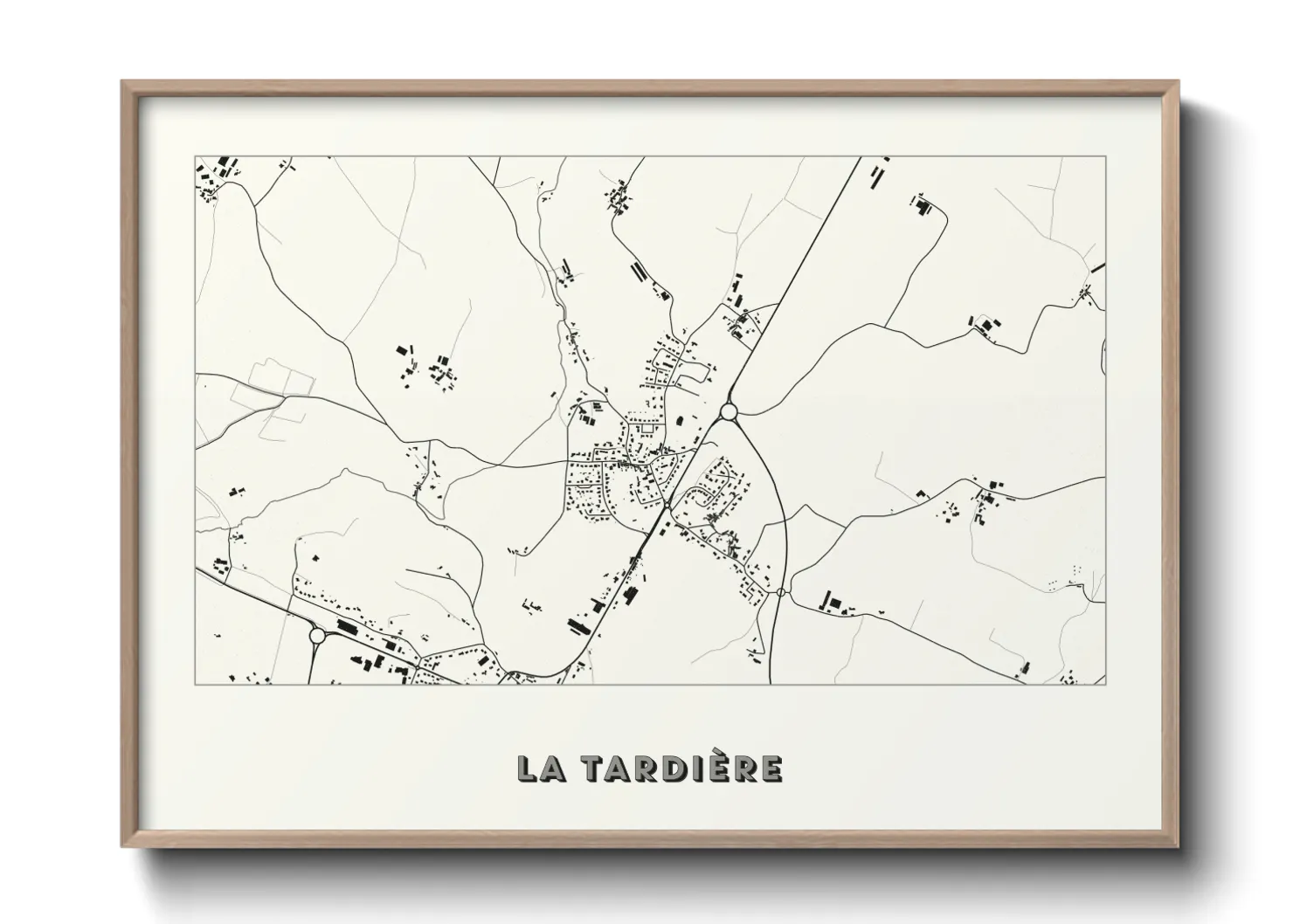 Une affiche de carte sur La Tardière