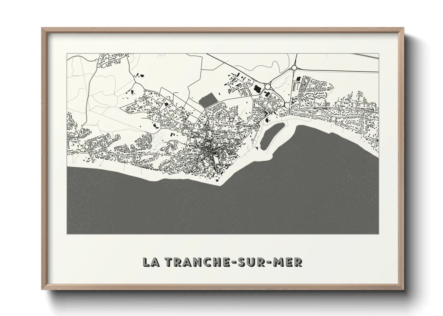 Une affiche de carte sur La Tranche-sur-Mer