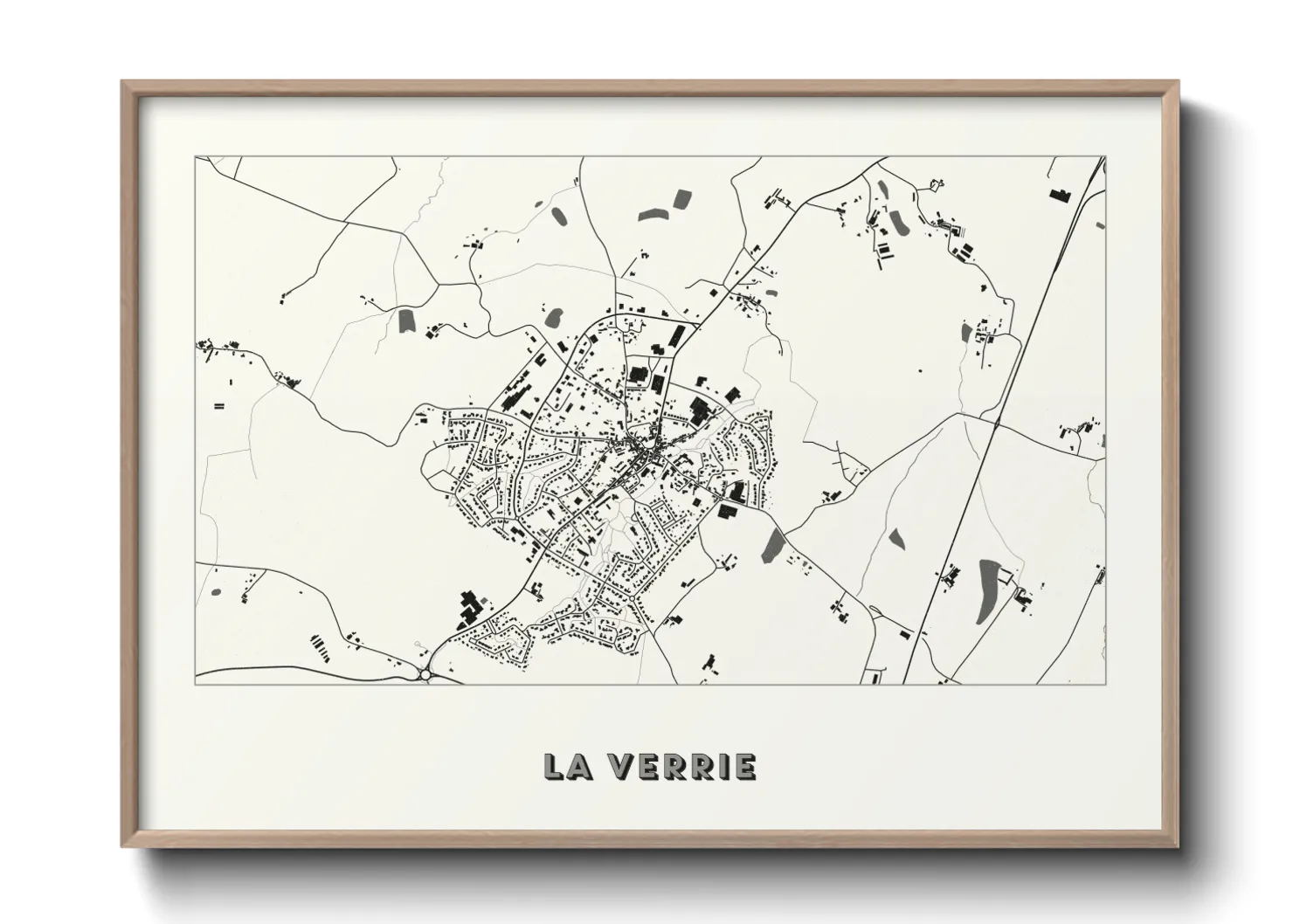 Une affiche de carte sur La Verrie