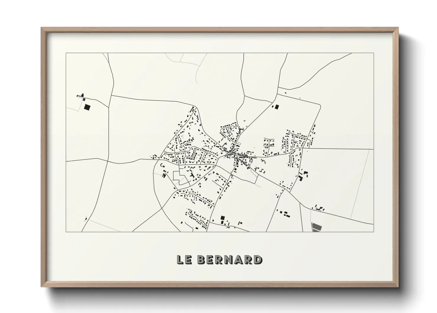 Une affiche de carte sur Le Bernard