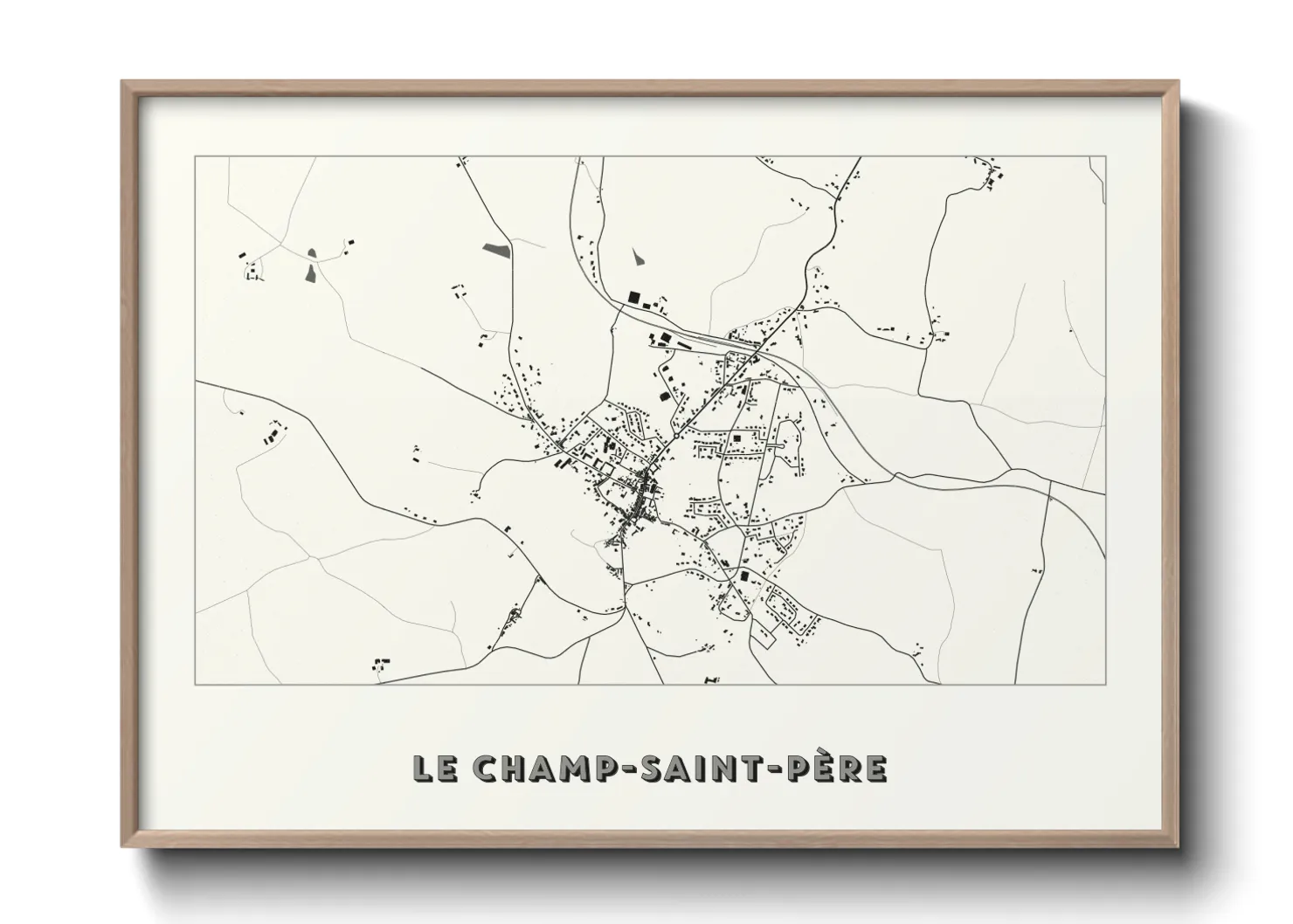 Une affiche de carte sur Le Champ-Saint-Père
