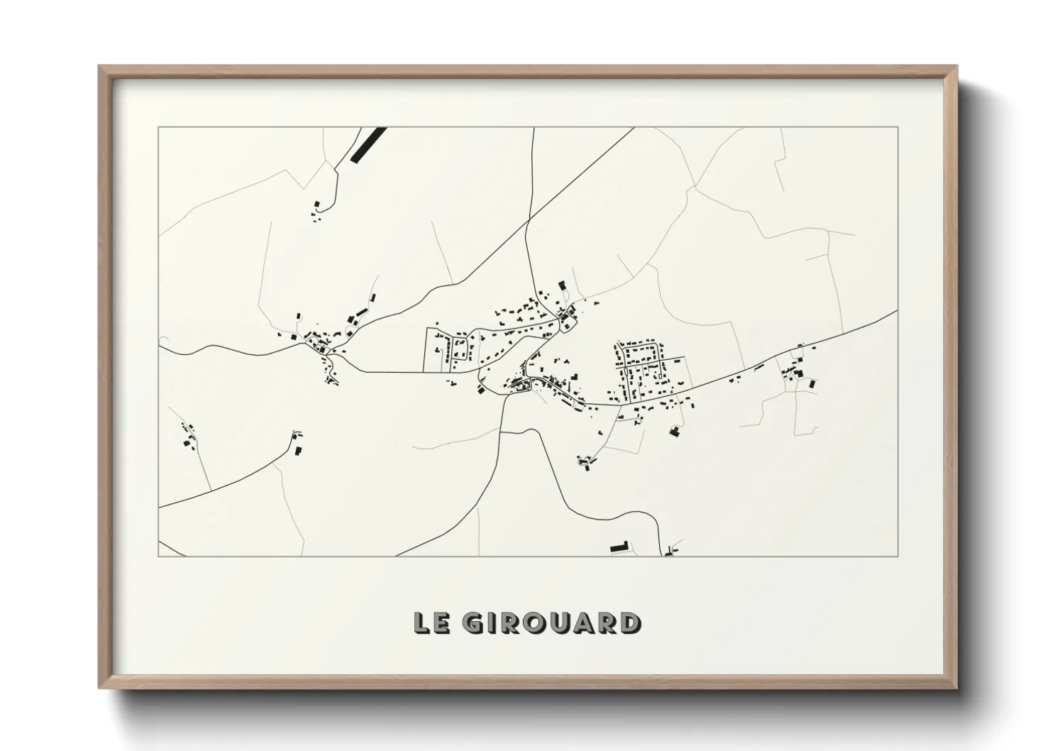 Une affiche de carte sur Le Girouard