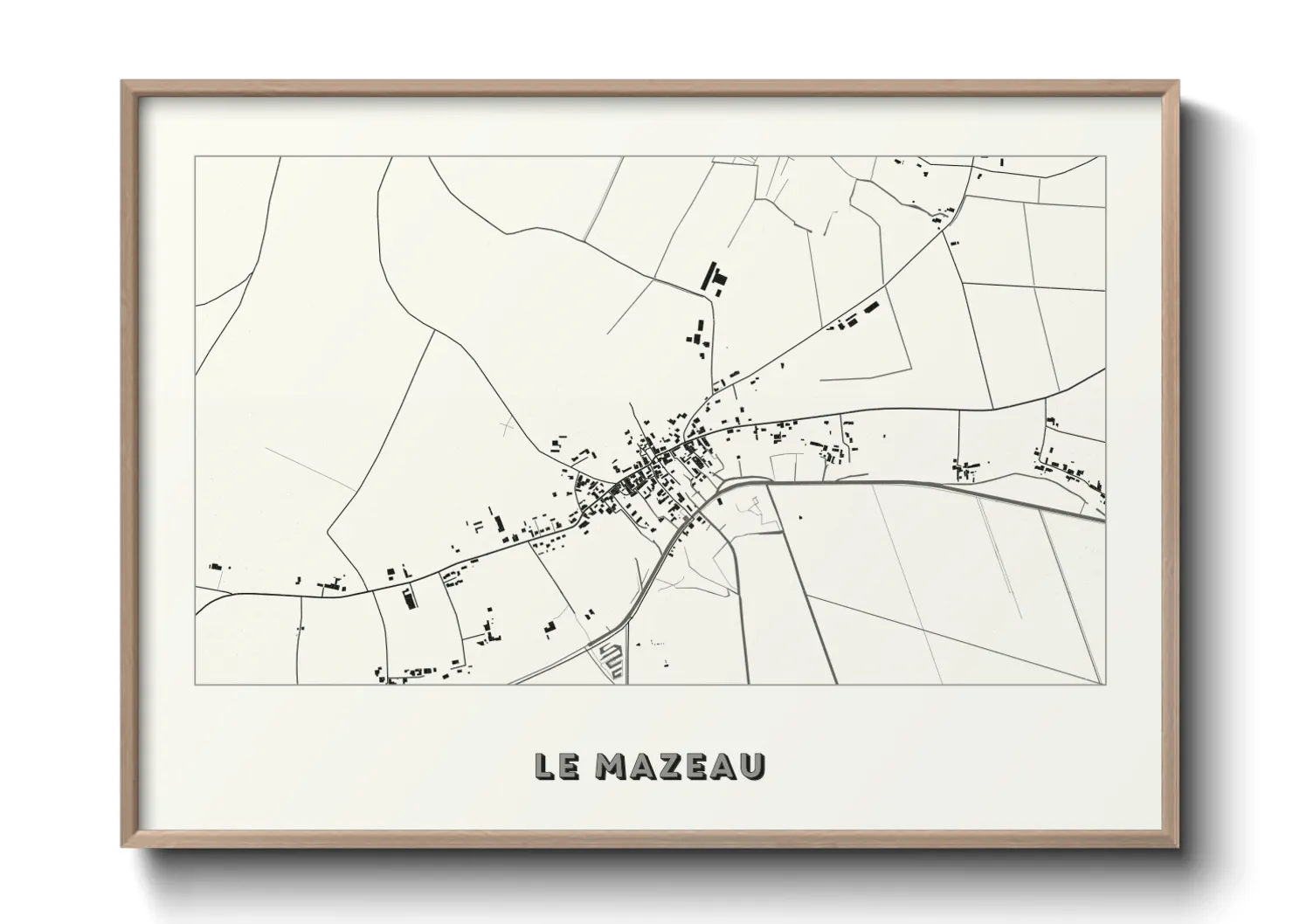 Une affiche de carte sur Le Mazeau