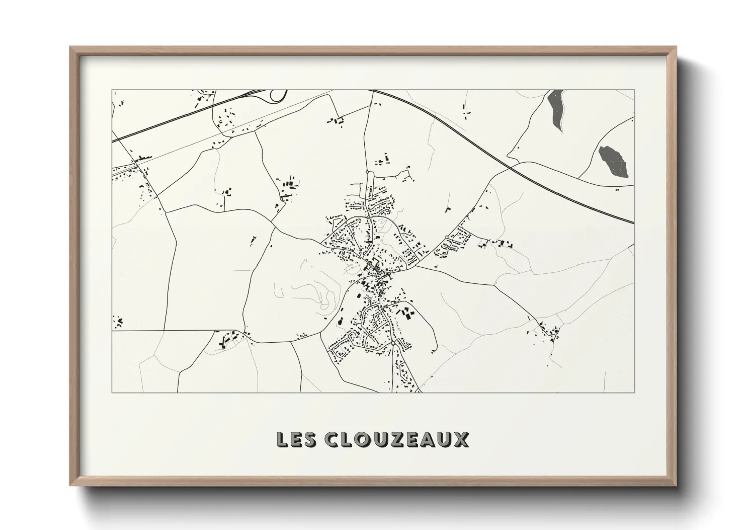 Une affiche de carte sur Les Clouzeaux