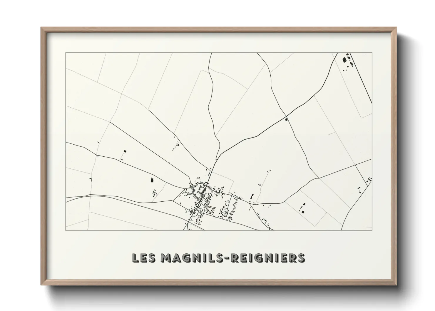 Une affiche de carte sur Les Magnils-Reigniers