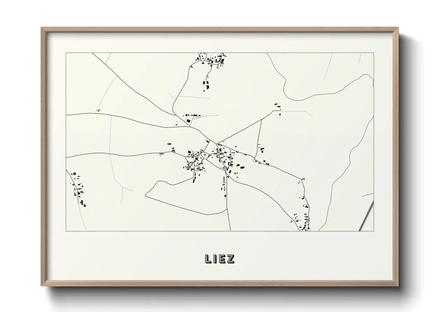 Une affiche de carte sur Liez