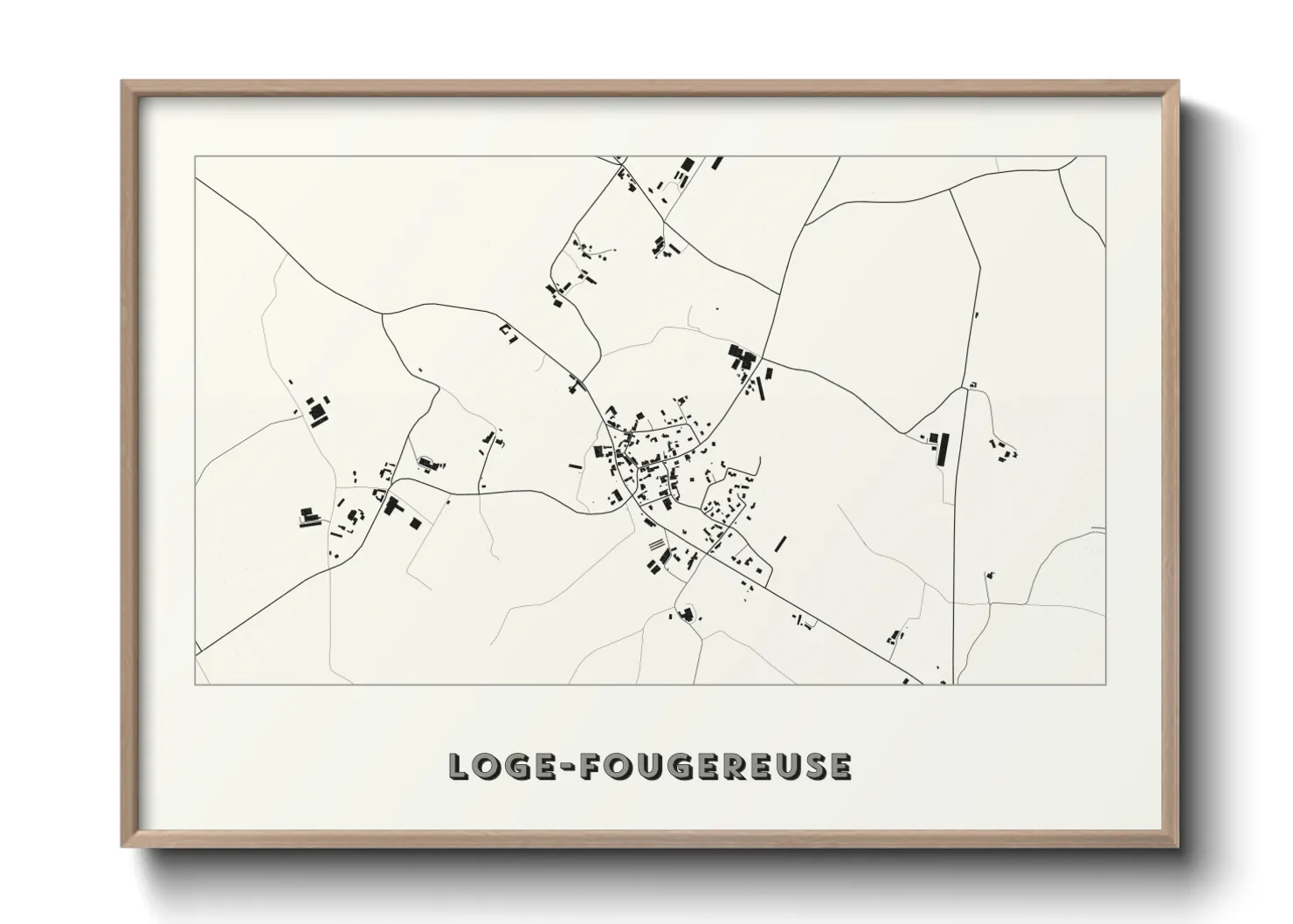Une affiche de carte sur Loge-Fougereuse
