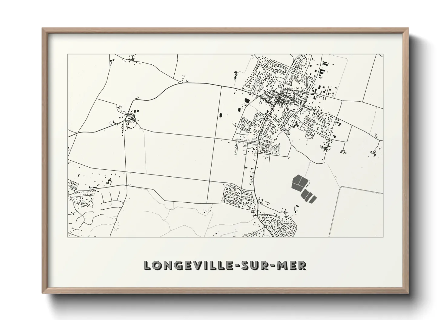 Une affiche de carte sur Longeville-sur-Mer
