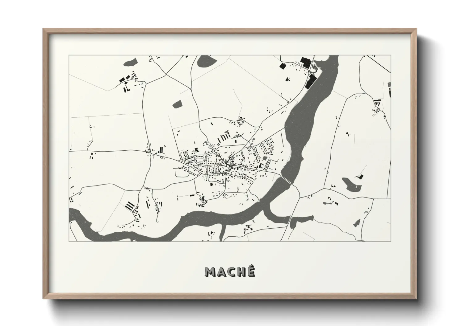 Une affiche de carte sur Maché