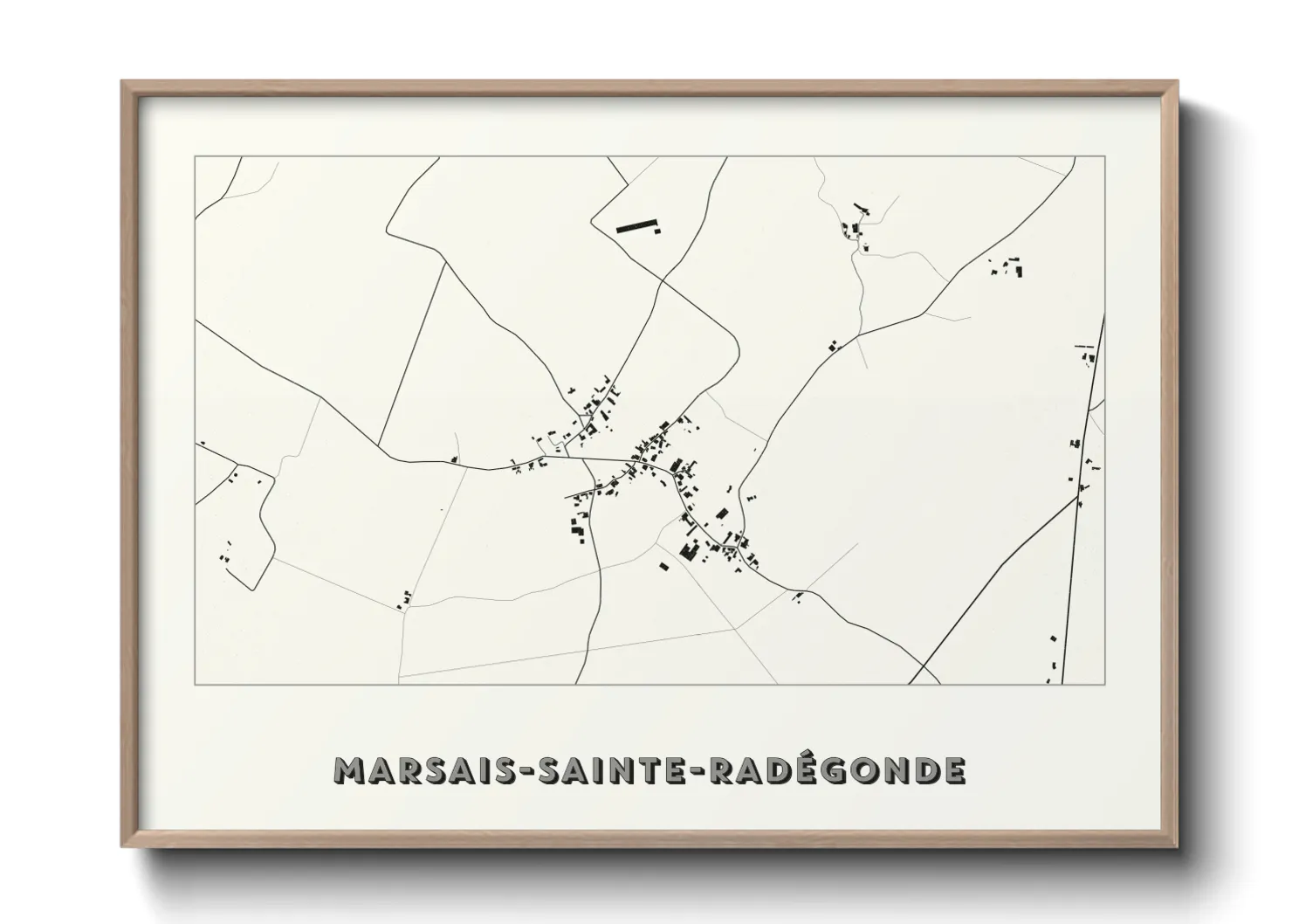 Une affiche de carte sur Marsais-Sainte-Radégonde
