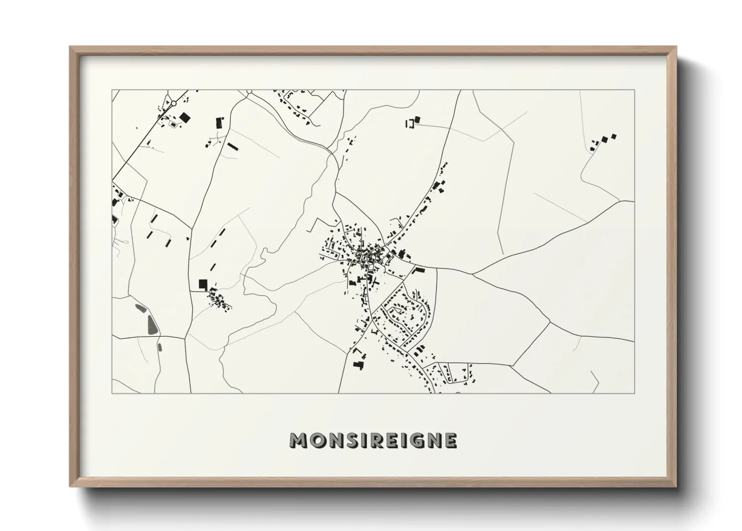 Une affiche de carte sur Monsireigne