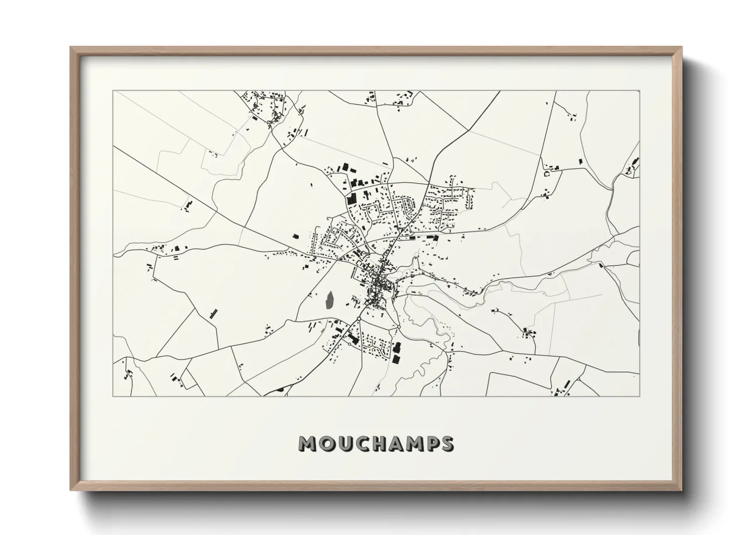 Une affiche de carte sur Mouchamps