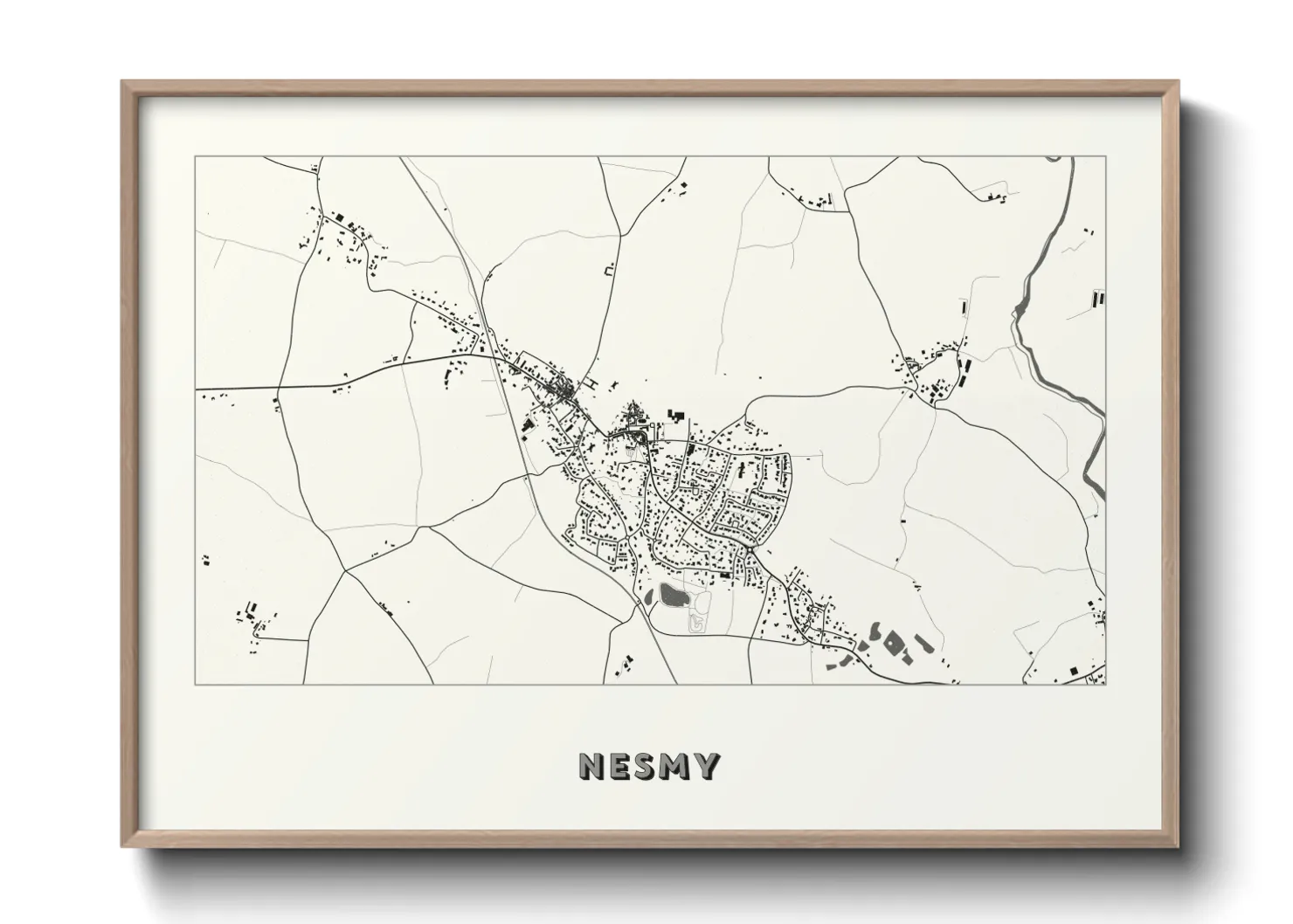 Une affiche de carte sur Nesmy