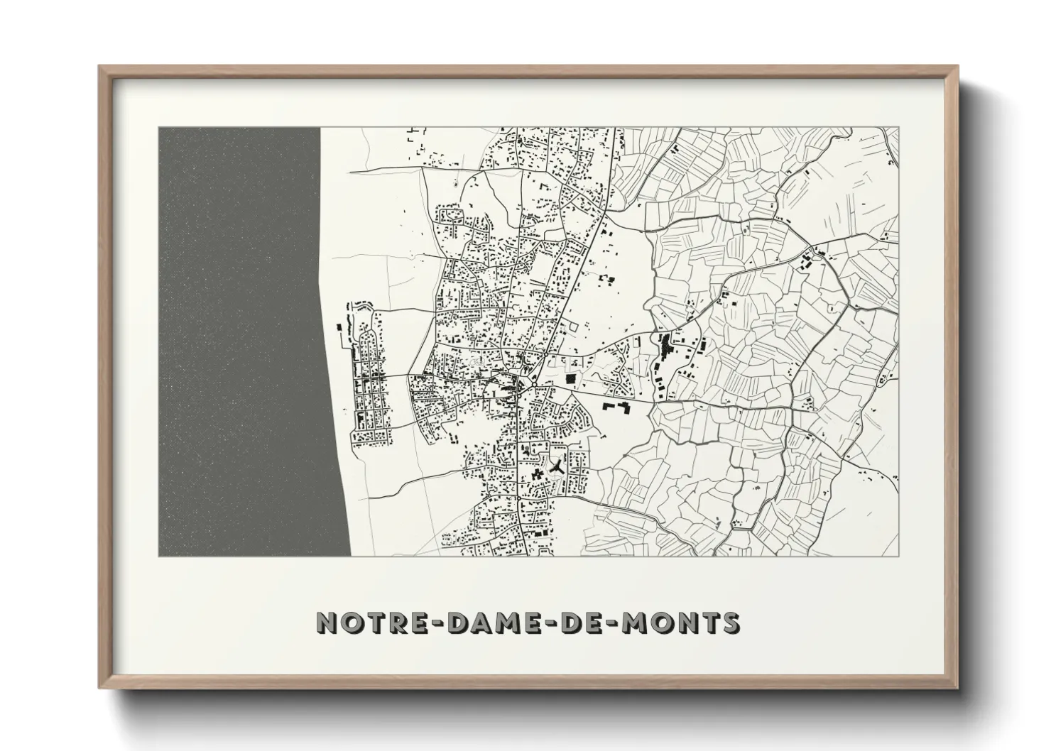 Une affiche de carte sur Notre-Dame-de-Monts