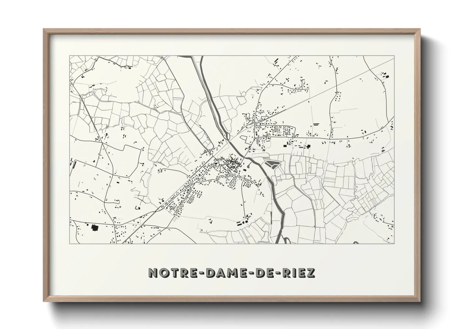 Une affiche de carte sur Notre-Dame-de-Riez