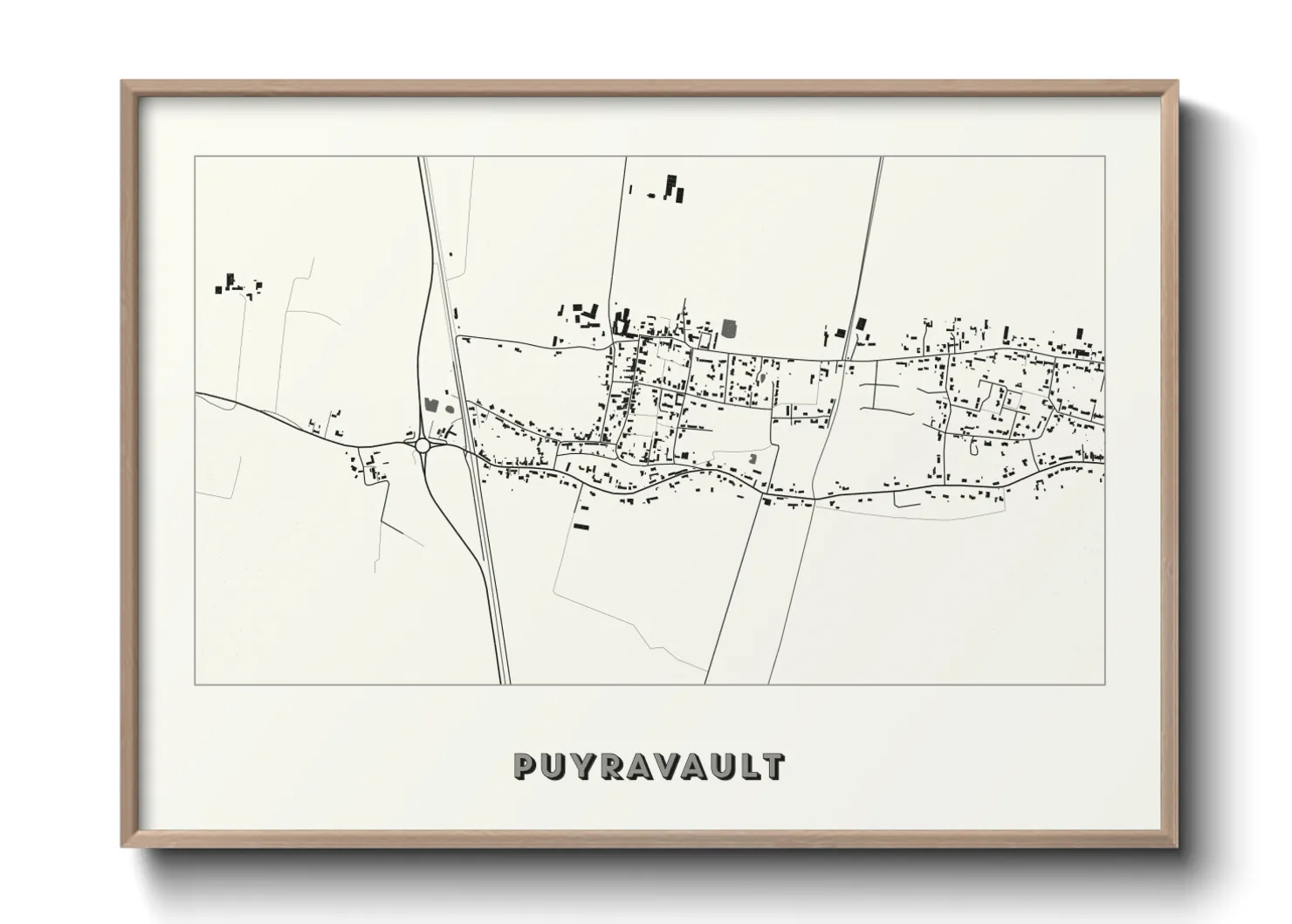 Une affiche de carte sur Puyravault