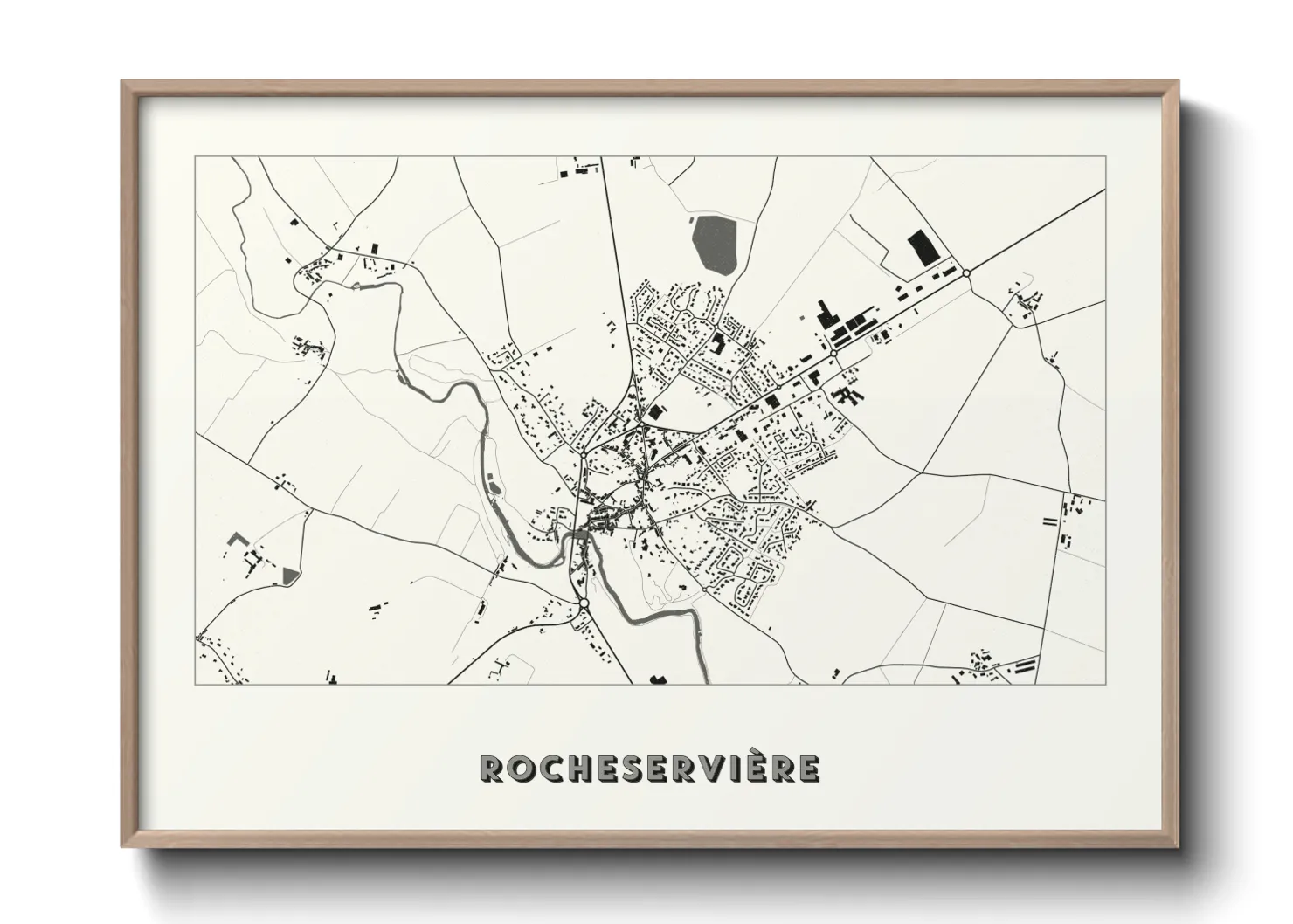 Une affiche de carte sur Rocheservière