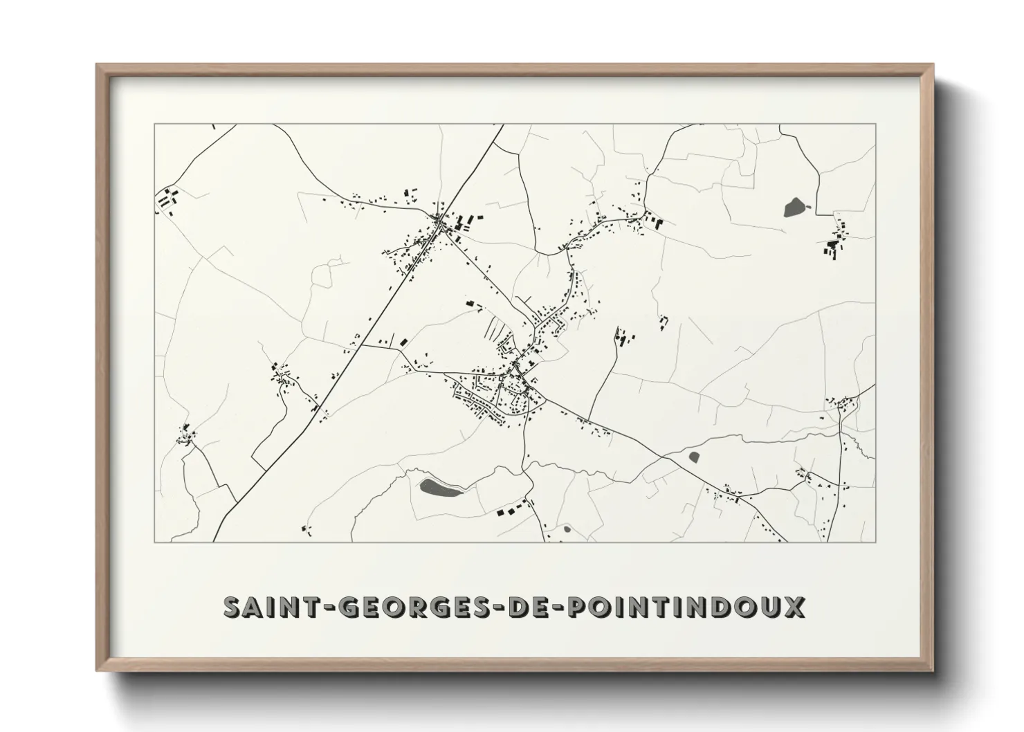Une affiche de carte sur Saint-Georges-de-Pointindoux