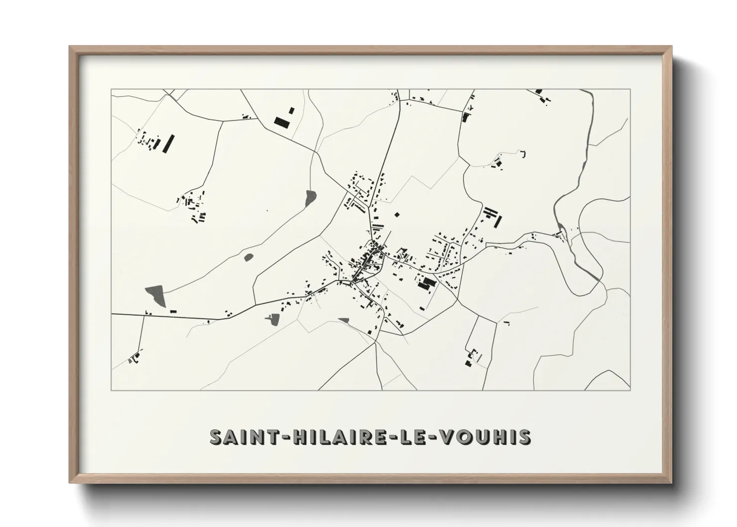 Une affiche de carte sur Saint-Hilaire-le-Vouhis