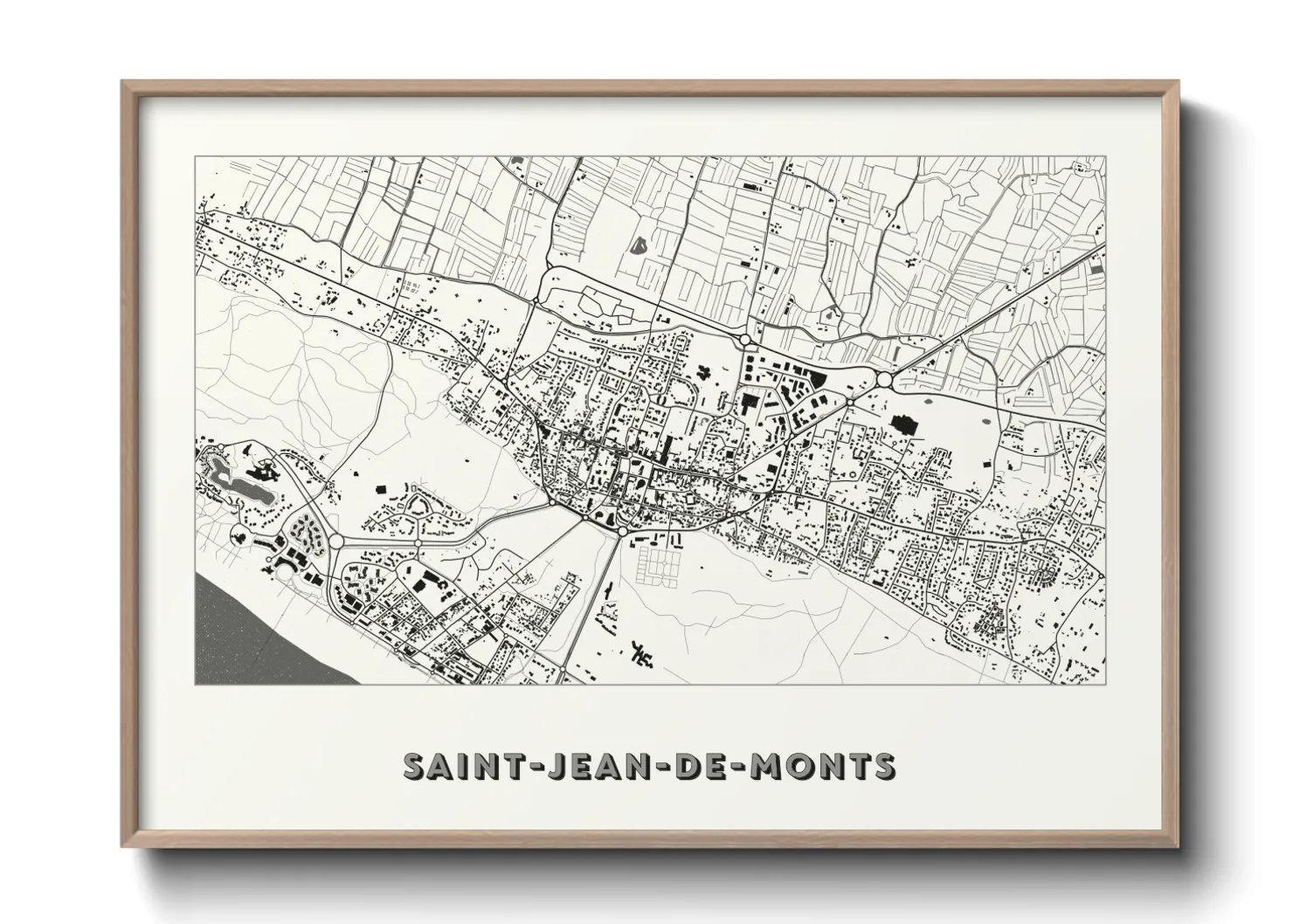 Une affiche de carte sur Saint-Jean-de-Monts