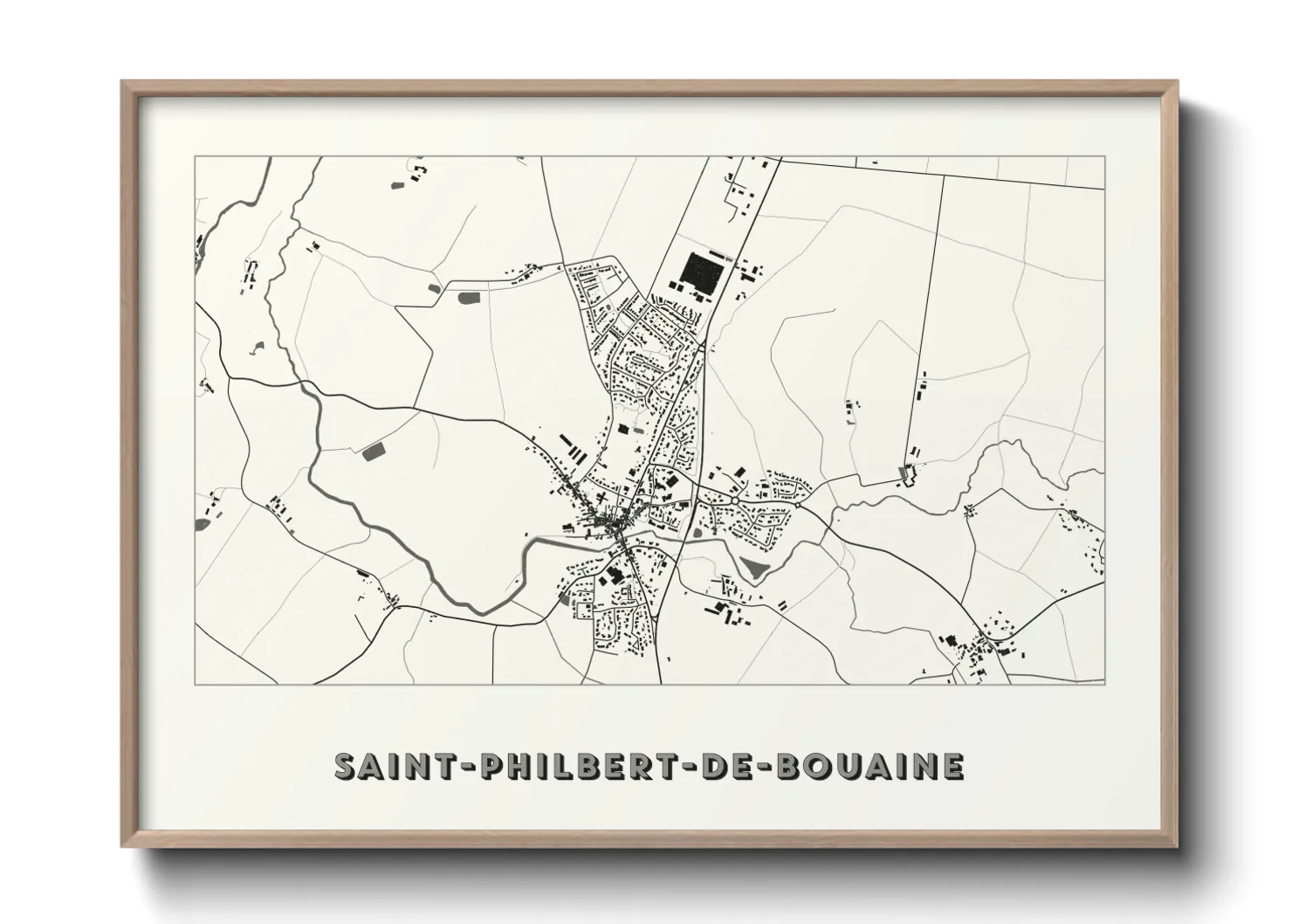 Une affiche de carte sur Saint-Philbert-de-Bouaine