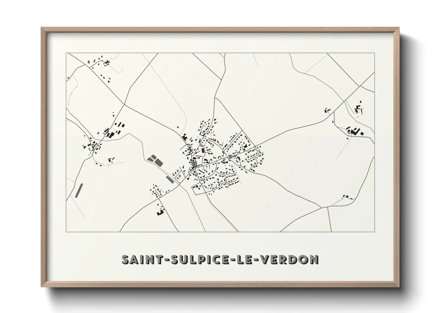 Une affiche de carte sur Saint-Sulpice-le-Verdon