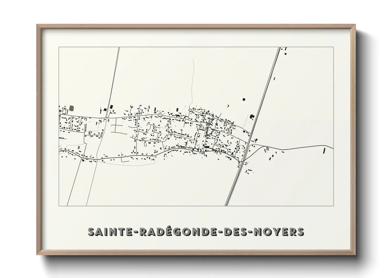 Une affiche de carte sur Sainte-Radégonde-des-Noyers