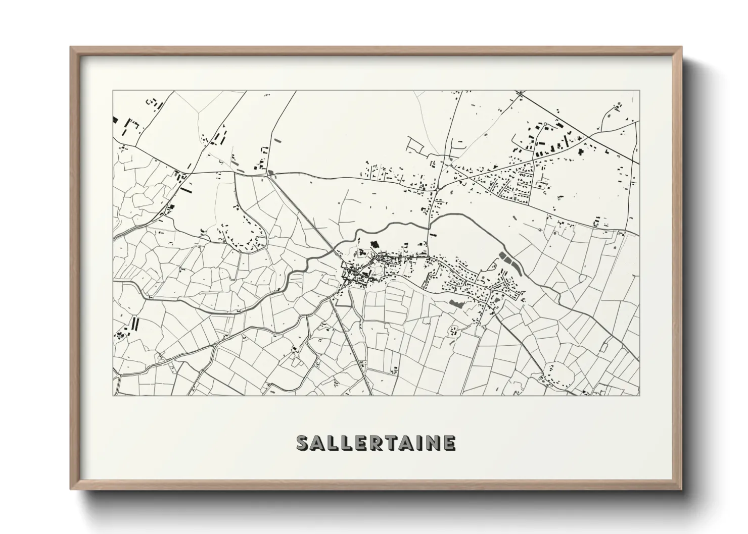 Une affiche de carte sur Sallertaine