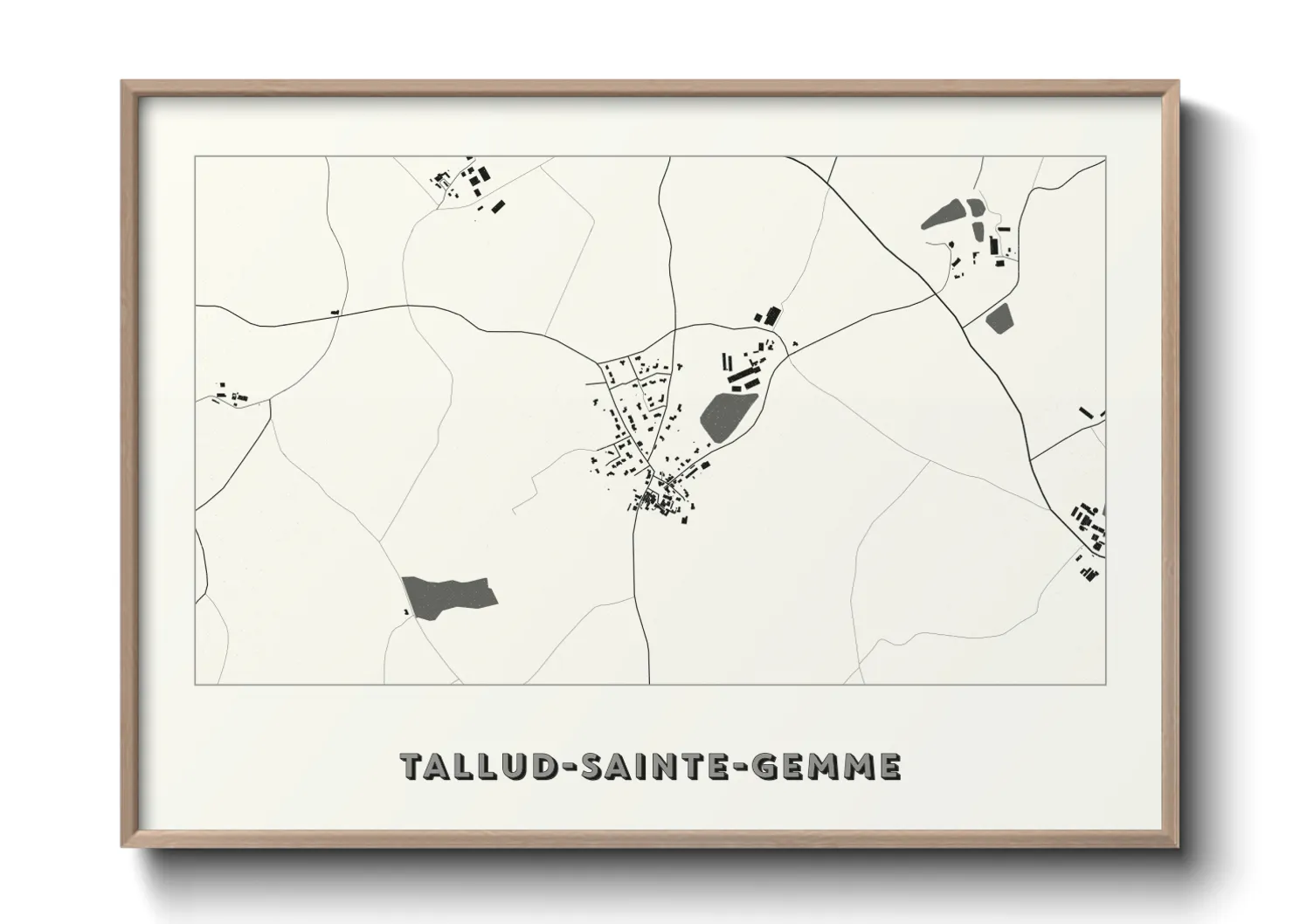 Une affiche de carte sur Tallud-Sainte-Gemme