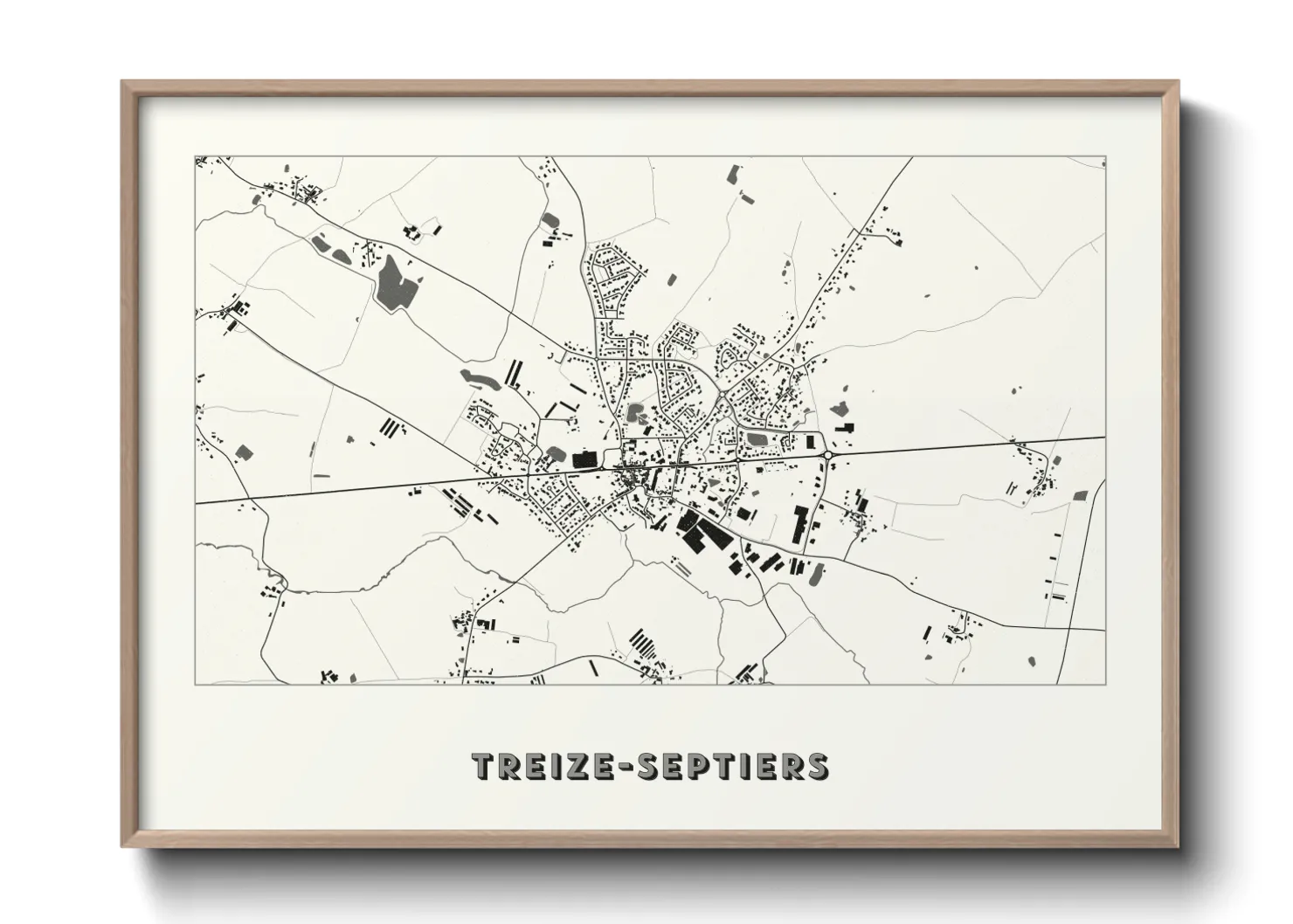 Une affiche de carte sur Treize-Septiers