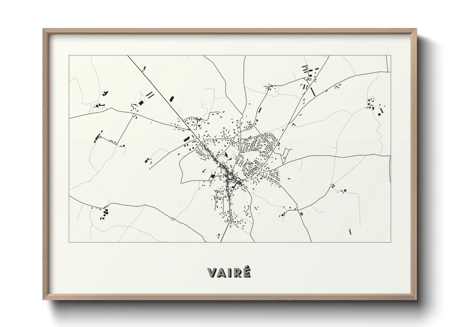 Une affiche de carte sur Vairé