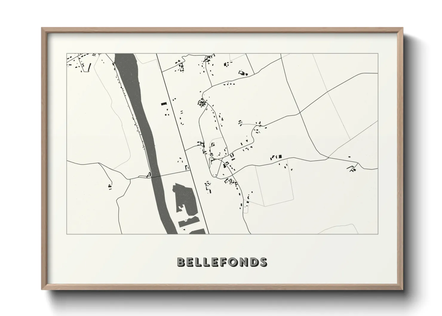 Une affiche de carte sur Bellefonds