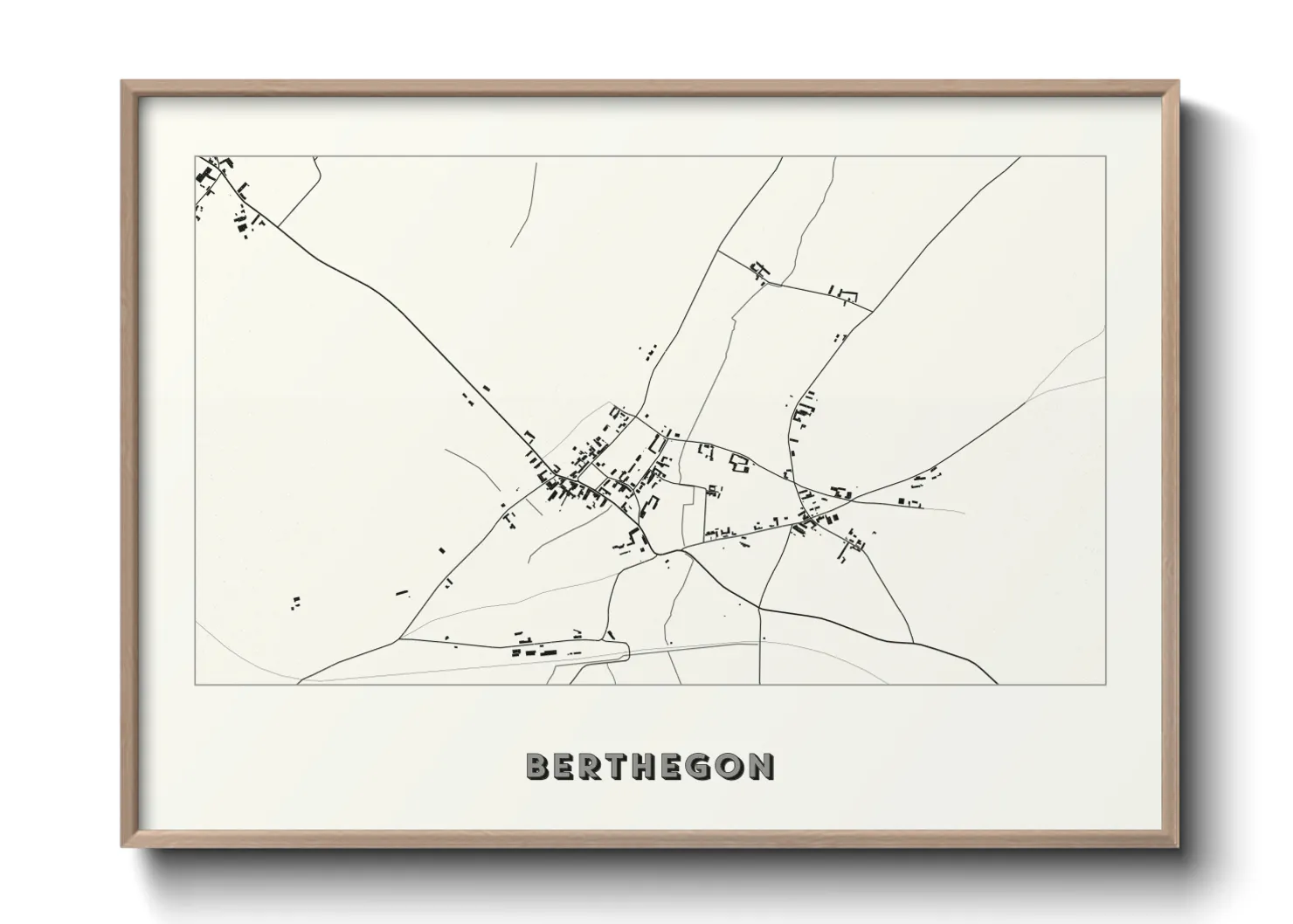 Une affiche de carte sur Berthegon