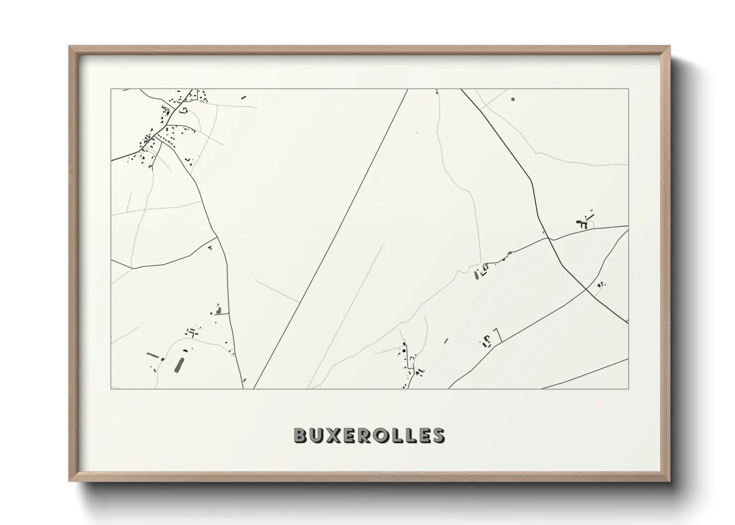 Une affiche de carte sur Buxerolles