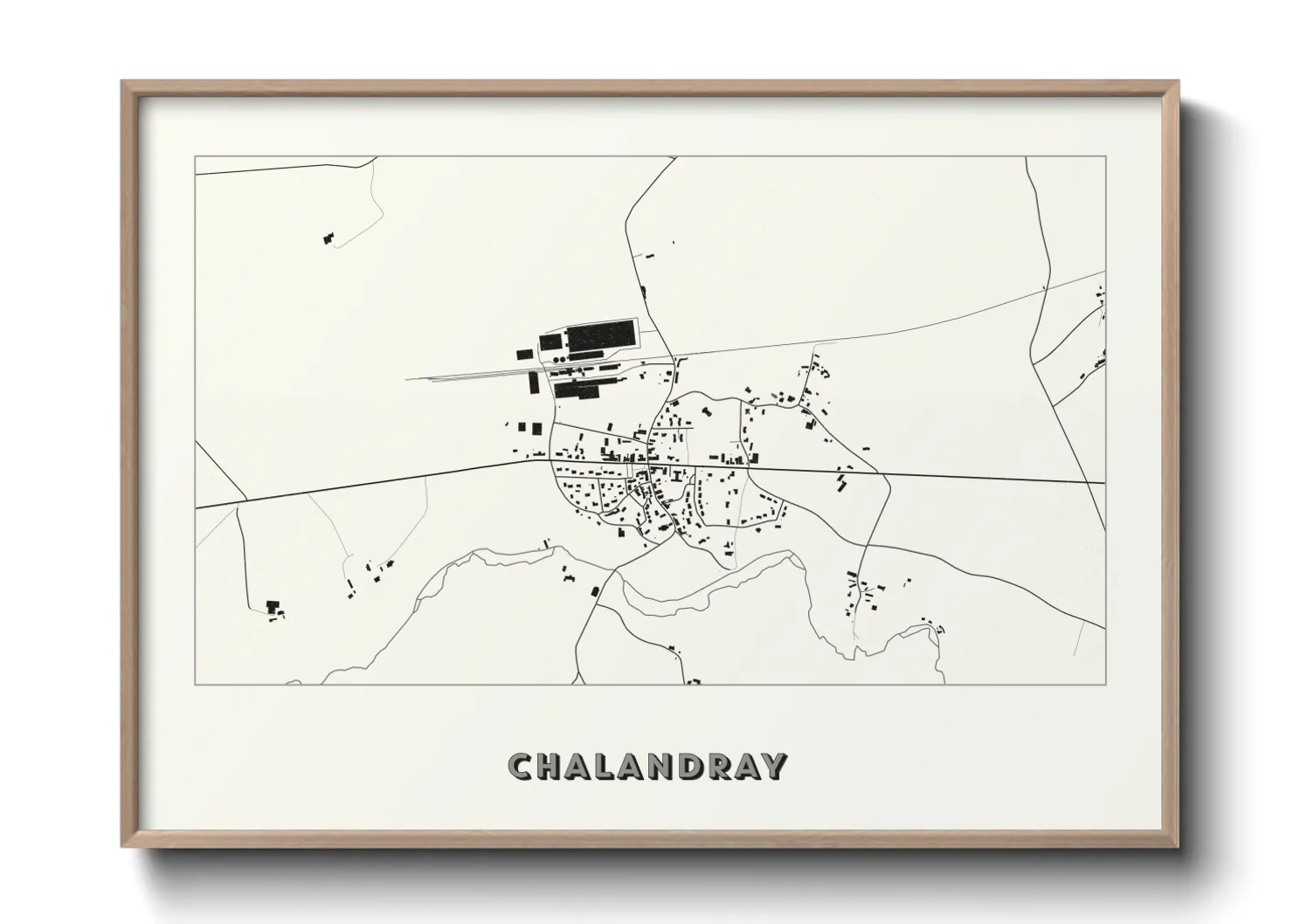 Une affiche de carte sur Chalandray