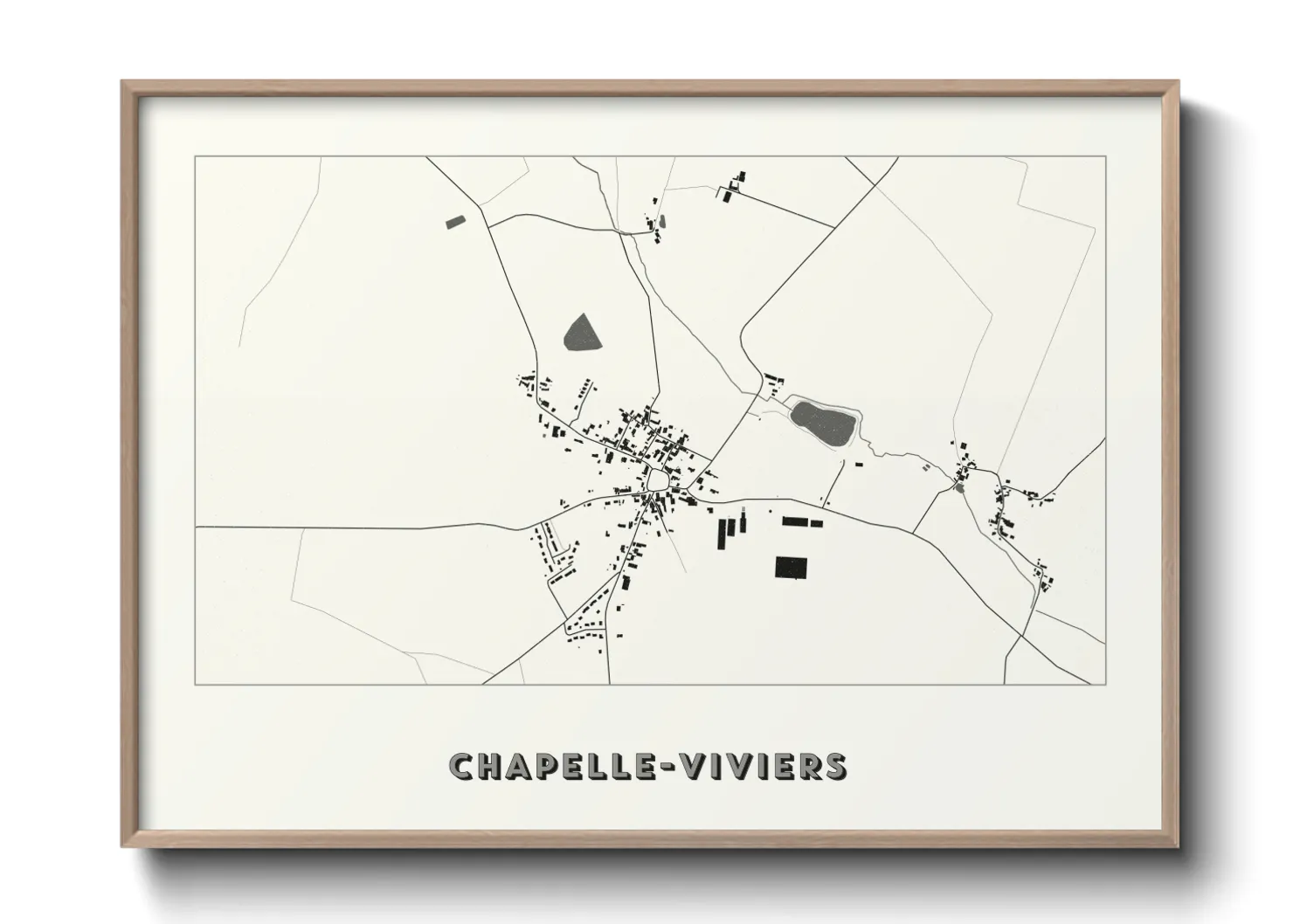 Une affiche de carte sur Chapelle-Viviers