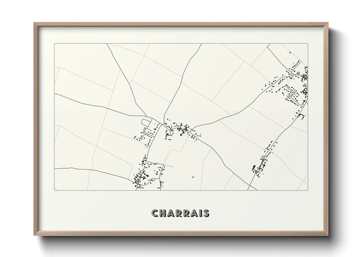Une affiche de carte sur Charrais