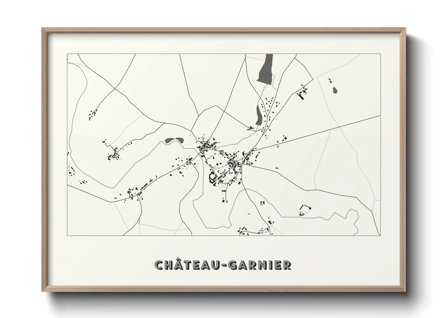 Une affiche de carte sur Château-Garnier