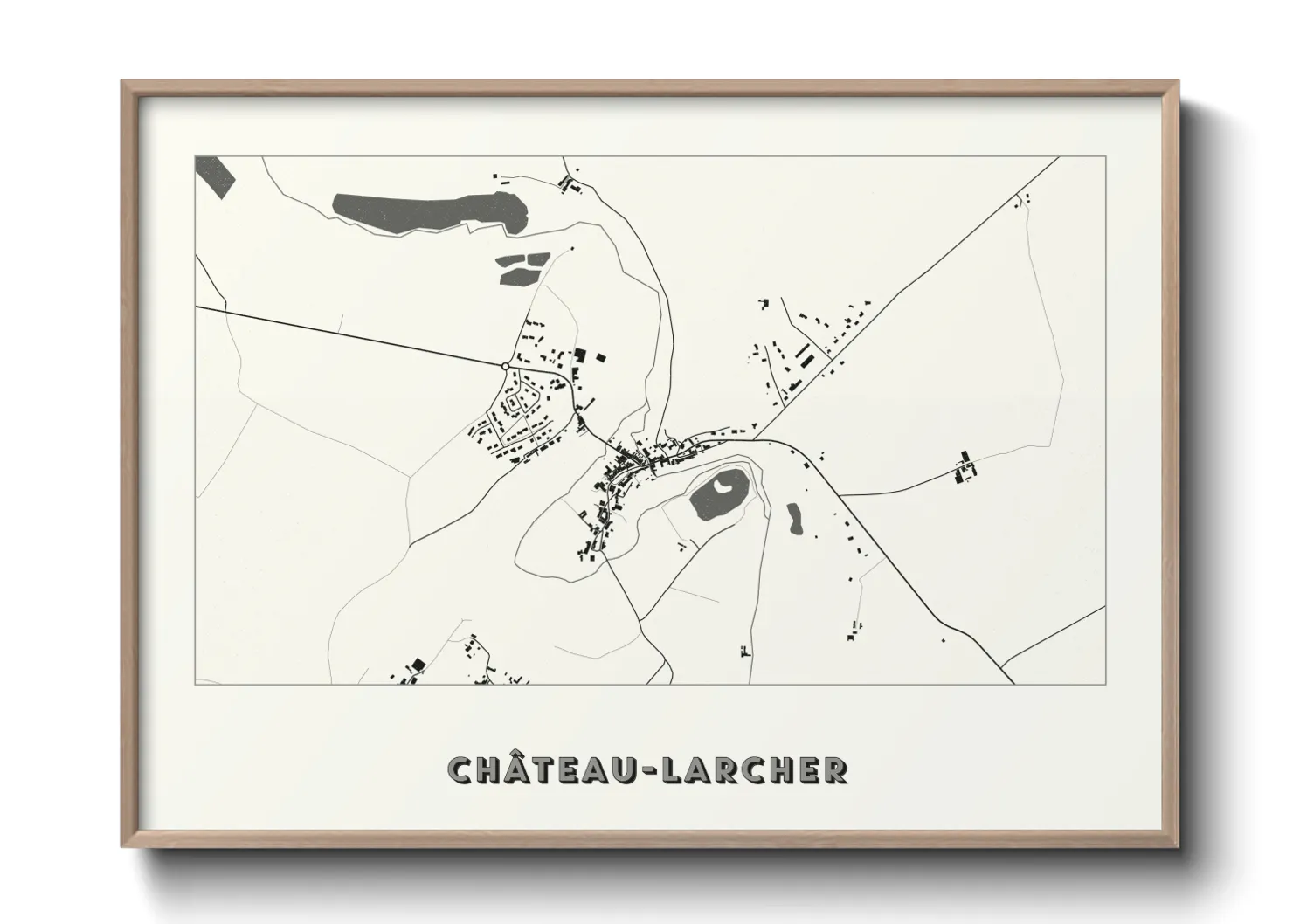 Une affiche de carte sur Château-Larcher