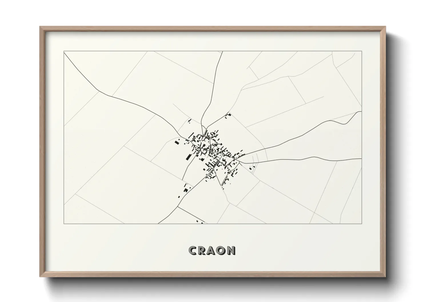 Une affiche de carte sur Craon