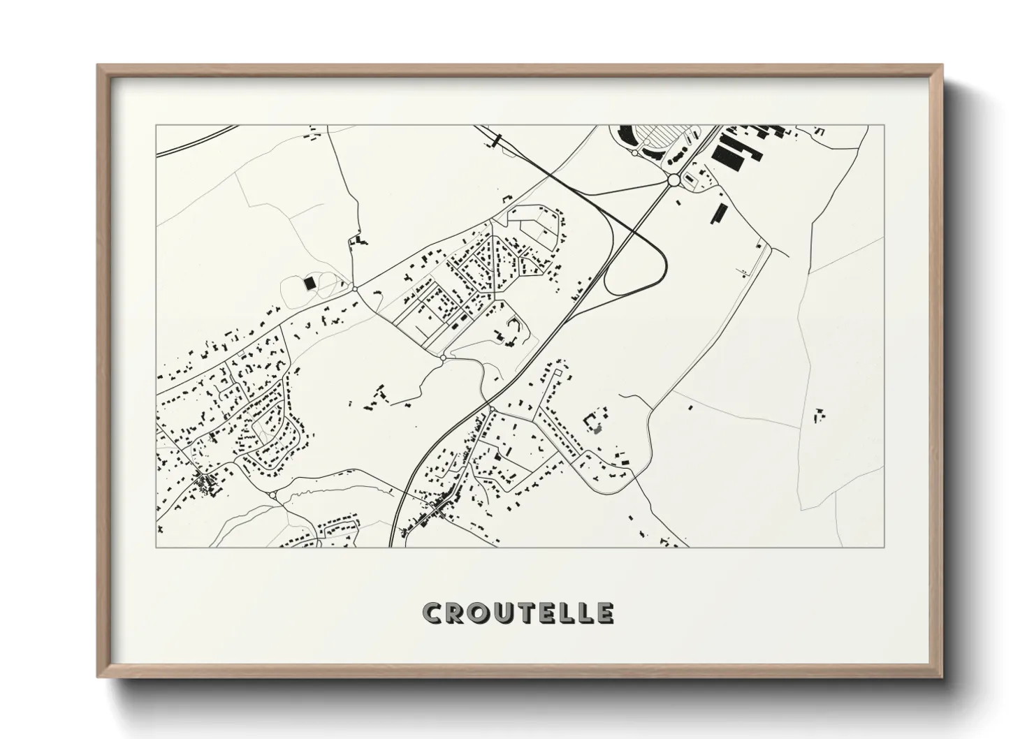 Une affiche de carte sur Croutelle