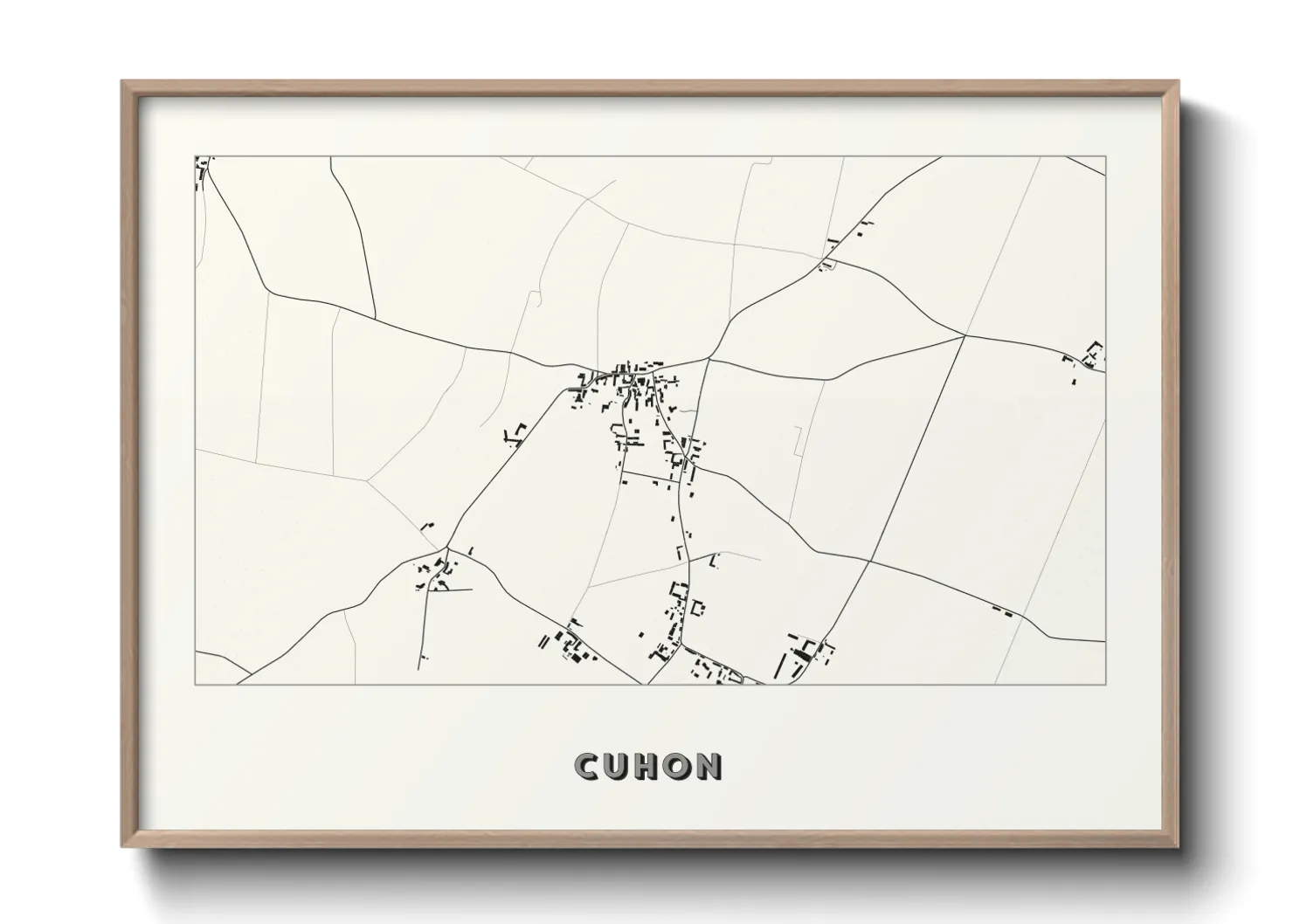 Une affiche de carte sur Cuhon