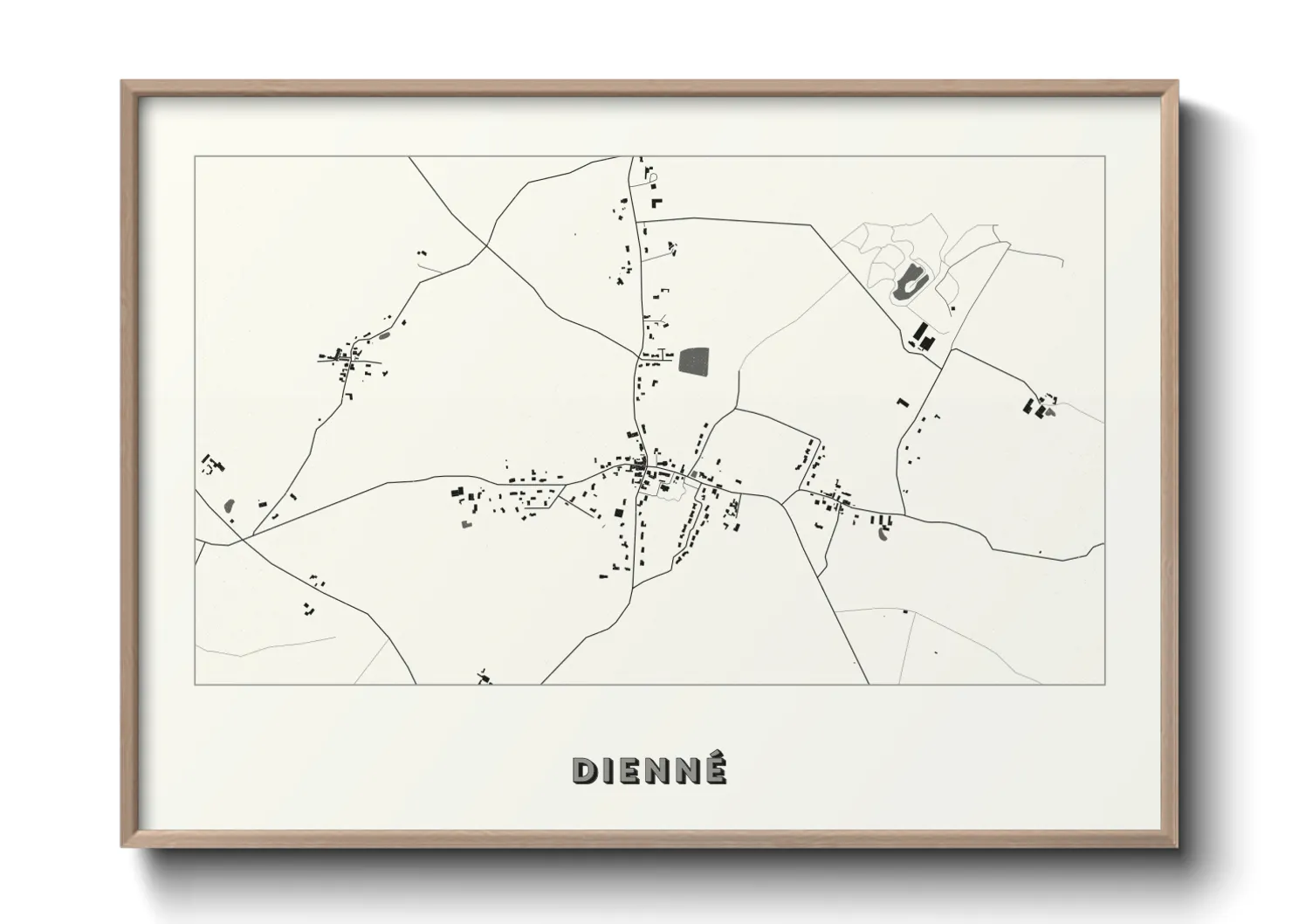 Une affiche de carte sur Dienné