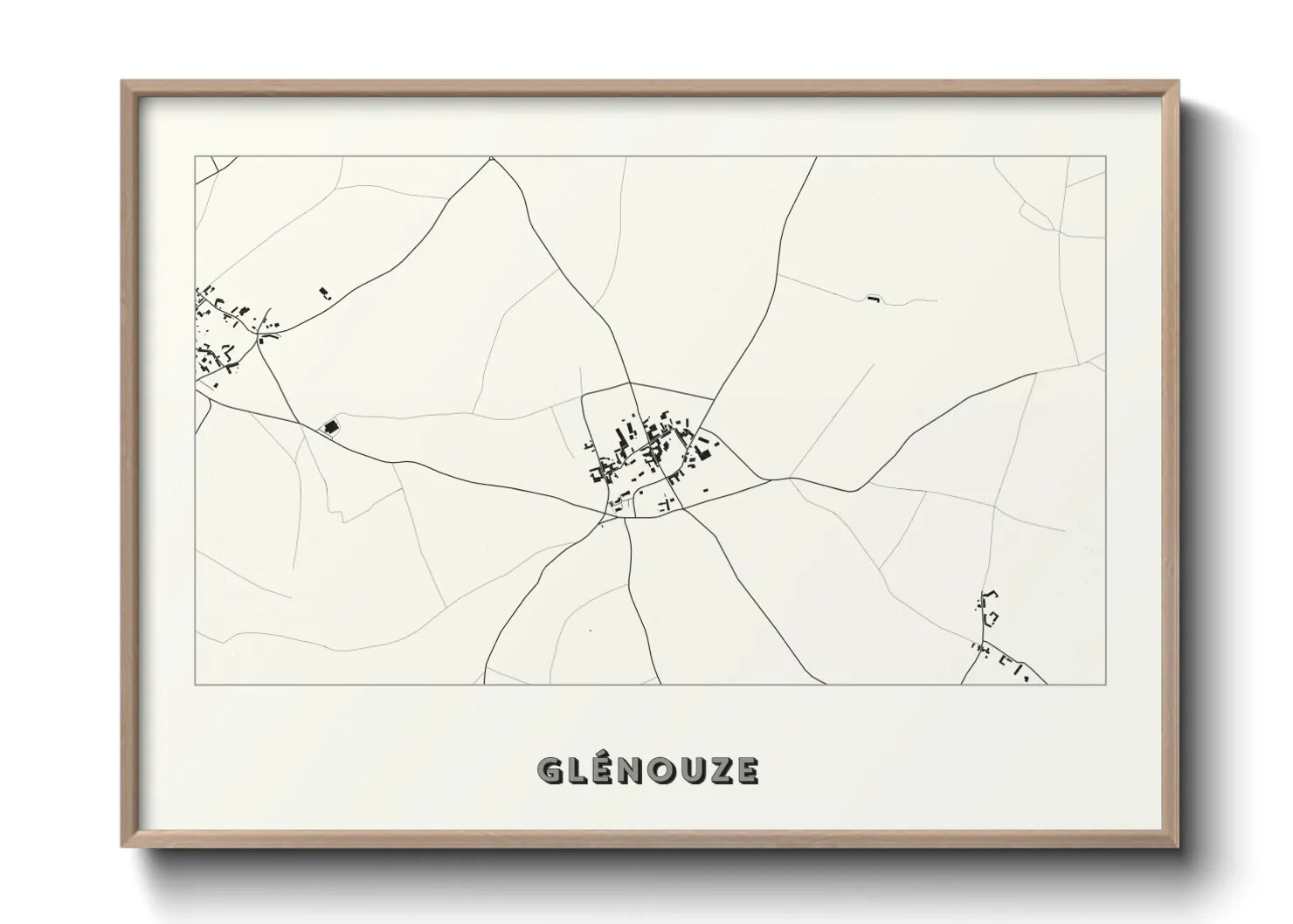 Une affiche de carte sur Glénouze