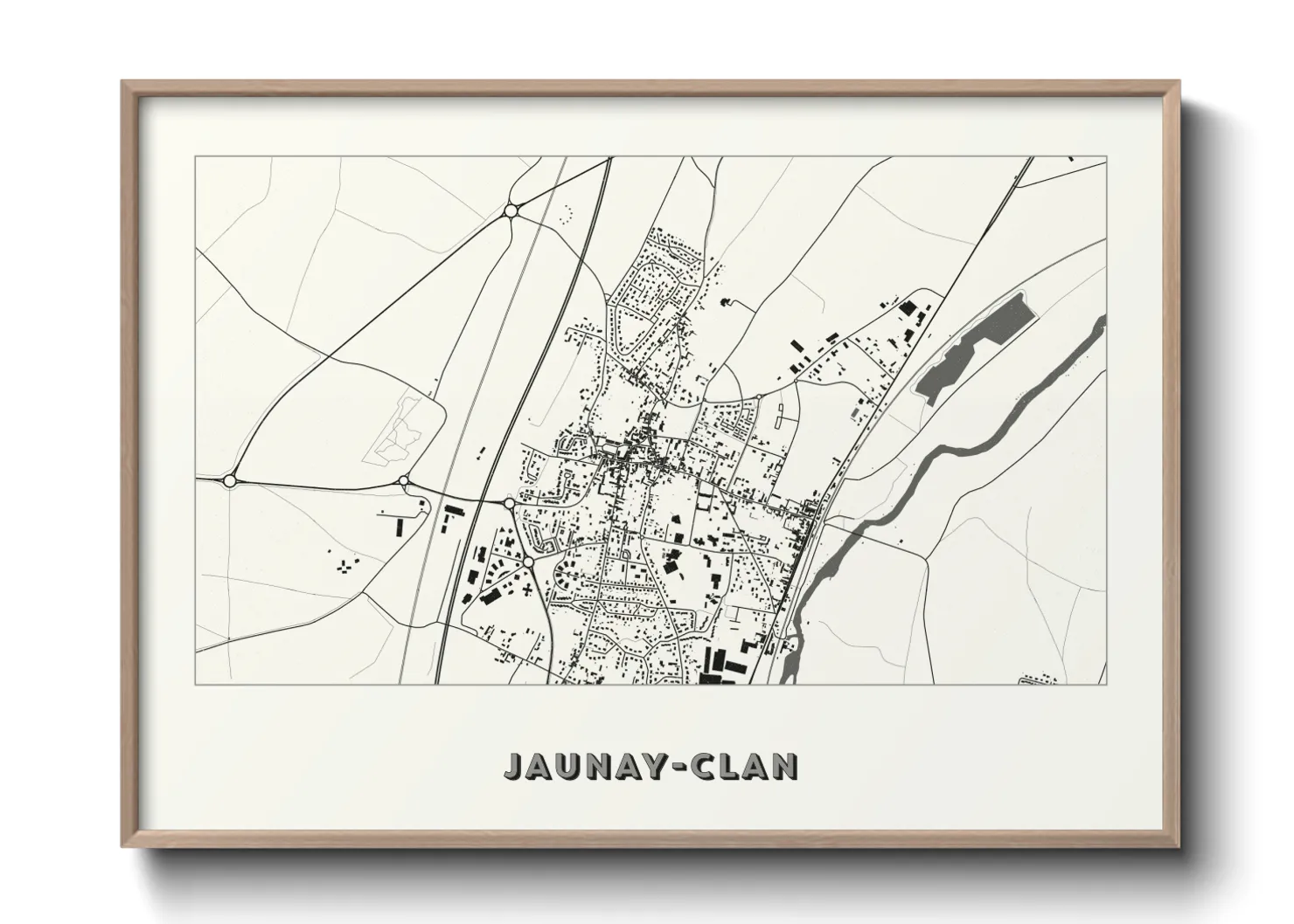 Une affiche de carte sur Jaunay-Clan