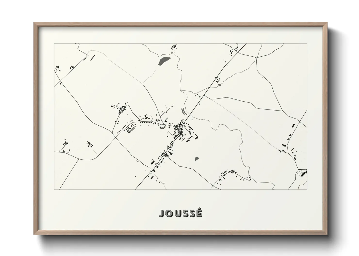 Une affiche de carte sur Joussé