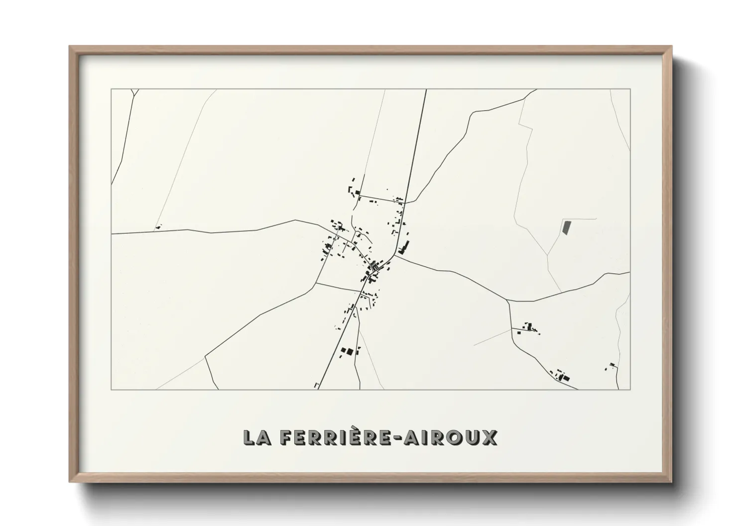 Une affiche de carte sur La Ferrière-Airoux