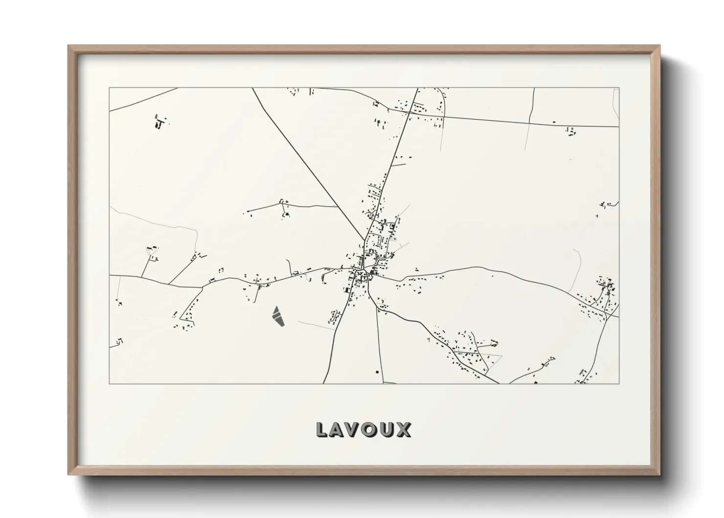 Une affiche de carte sur Lavoux