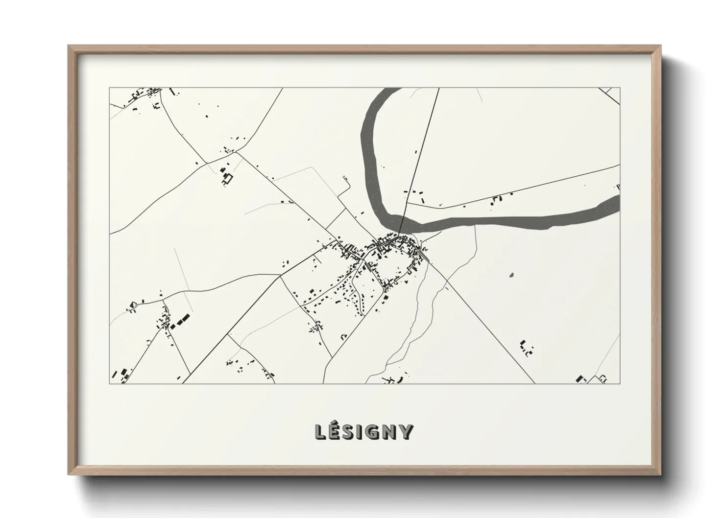 Une affiche de carte sur Lésigny